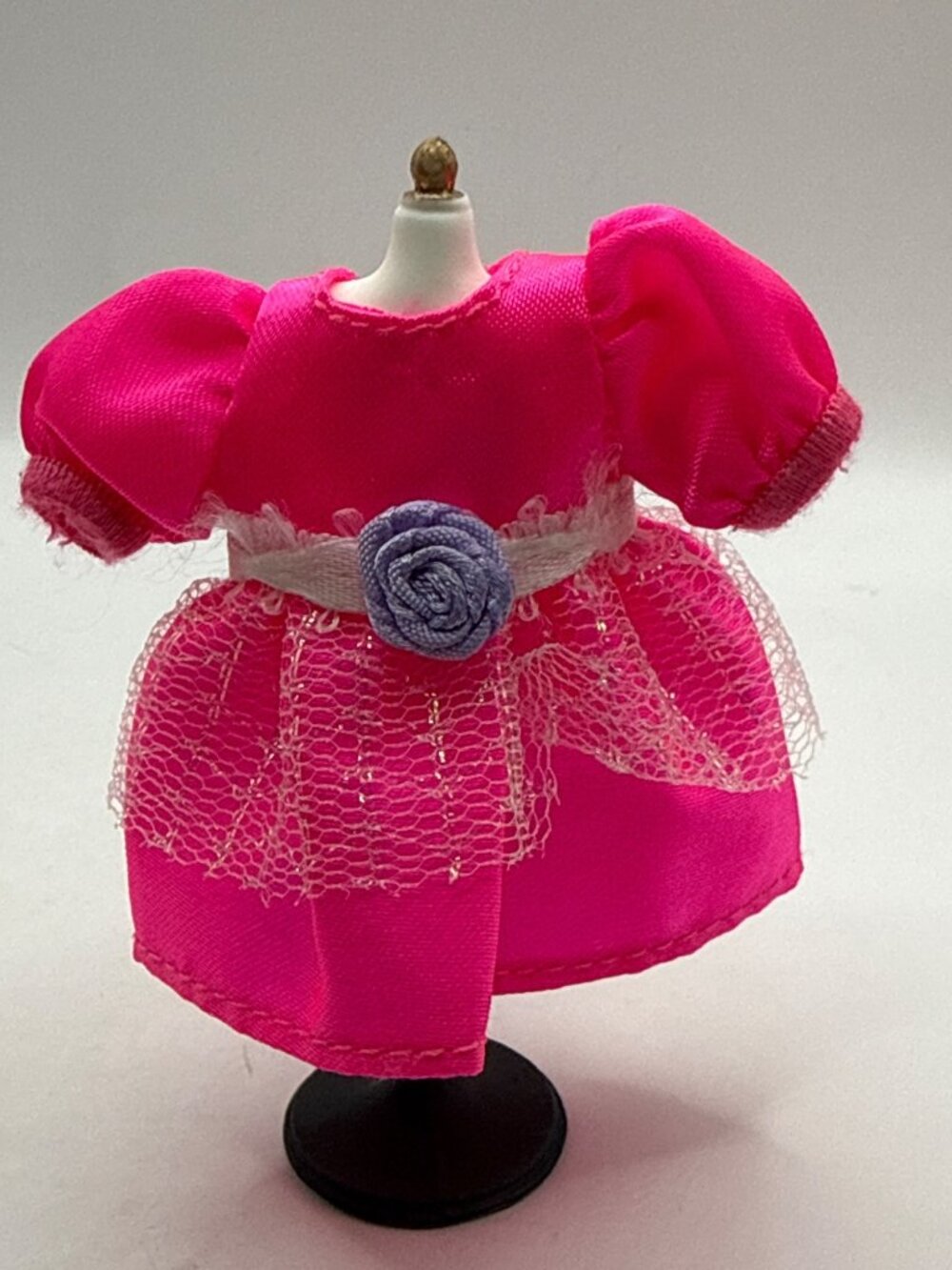 Vtg 1995 Mattel Kelly Doll Pink Party Dress Rosette 90s Barbie Sister Outfit